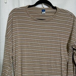 Old Navy Striped Long Sleeve Shirt, crew neck